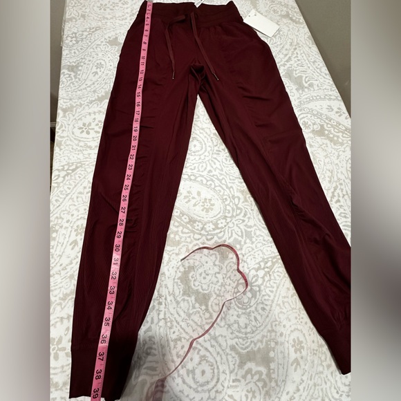 Lululemon Athletica Burgundy Track Joggers with Tapered Fit - Picture 2 of 10